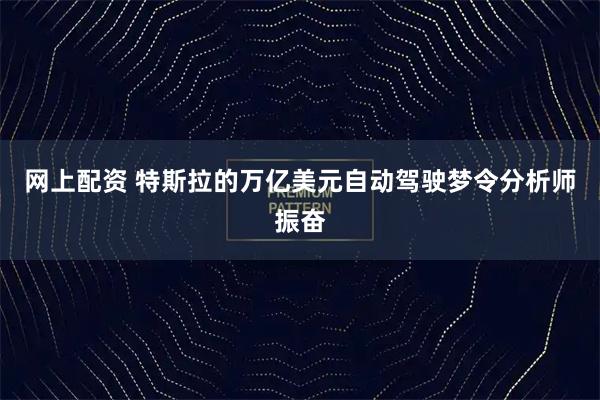 网上配资 特斯拉的万亿美元自动驾驶梦令分析师振奋
